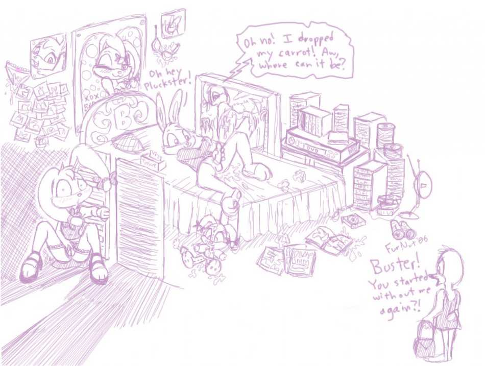 2006 anthro babs_bunny buster_bunny furnut plucky_duck tiny_toon_adventures uncensored
