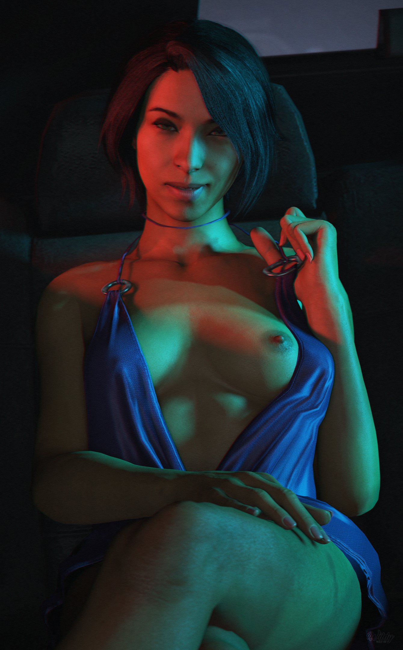 1girls, 3d, alyx vance, alyx vance (half-life:alyx), areolae, bare legs, breasts, breasts out, busty, cleavage, crossed legs, dress, female, female focus, female only, half-life (series), half-life 2, half-life: alyx, hourglass figure, human, human female, human only, medium breasts, nipples, pose, posing, short dress, skimpy, skimpy clothes, skimpy dress, solo, tagme, valve corporation, wide hips, wildynsfw
