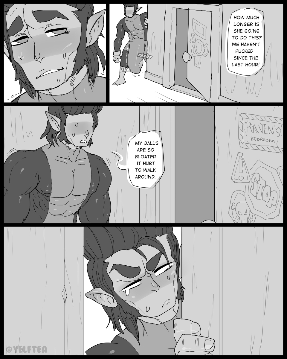 1boy, balls, beast boy, blue balls, boner, bulge, comic, dc, dc comics, erection, female, garfield logan, huge balls, huge cock, male, male only, monochrome, muscular, muscular male, penis, solo, solo male, straight, teen titans, yelftea