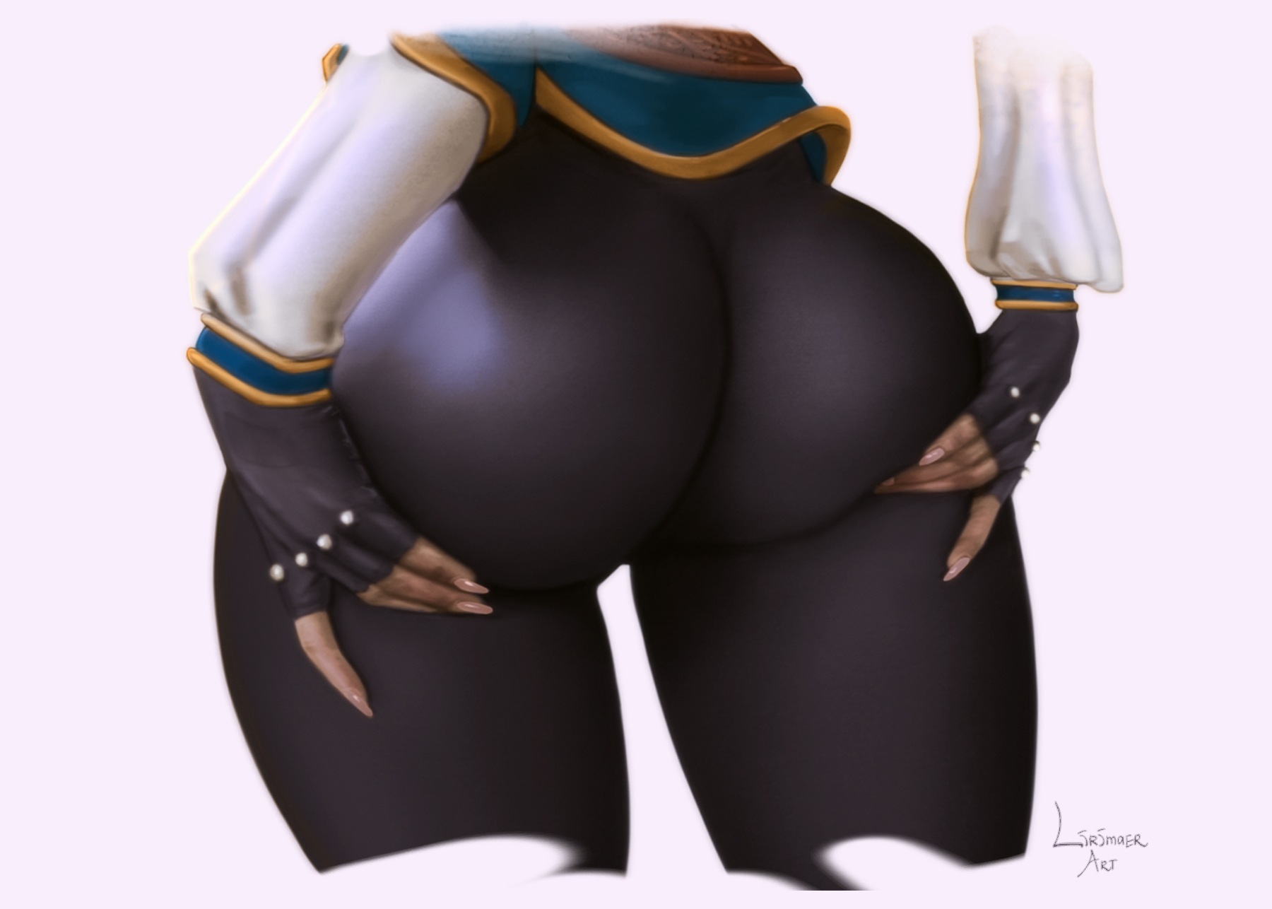 1girls, ass, ass support, big ass, big butt, breath of the wild, demigoddess, female, grabbing ass, grabbing own ass, hylian, leggings, lirimaer art, nintendo, princess zelda, the legend of zelda, thick ass, thick thighs, thighs, yoga pants, zelda (breath of the wild)