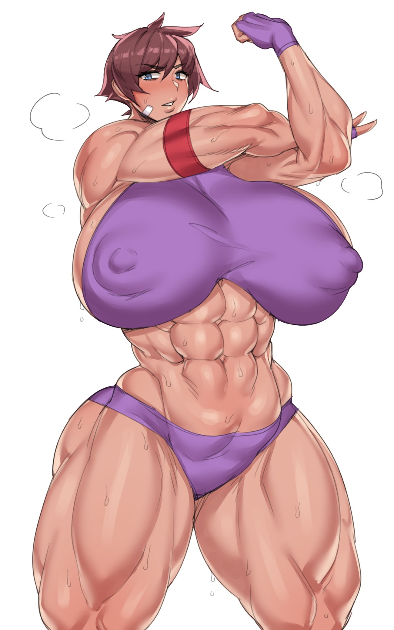 1girls, abs, breasts, female, female only, huge breasts, muscles, muscular, muscular female, natedecock, solo