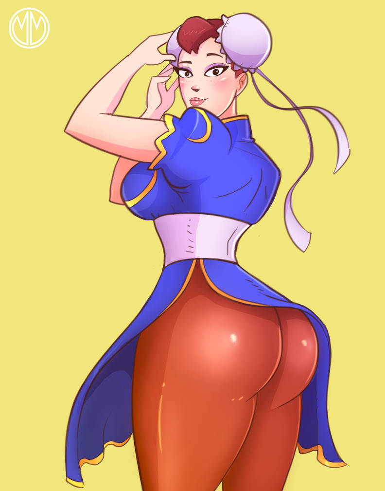 1girls apple_butt arched_back ass ass_focus back_view big_ass capcom chun-li clothed clothes clothing dat_ass fat_ass female female_focus female_only huge_ass mikemorata pantyhose solo street_fighter street_fighter_ii thick_ass thick_legs thick_thighs voluptuous waist watermark wide_hips