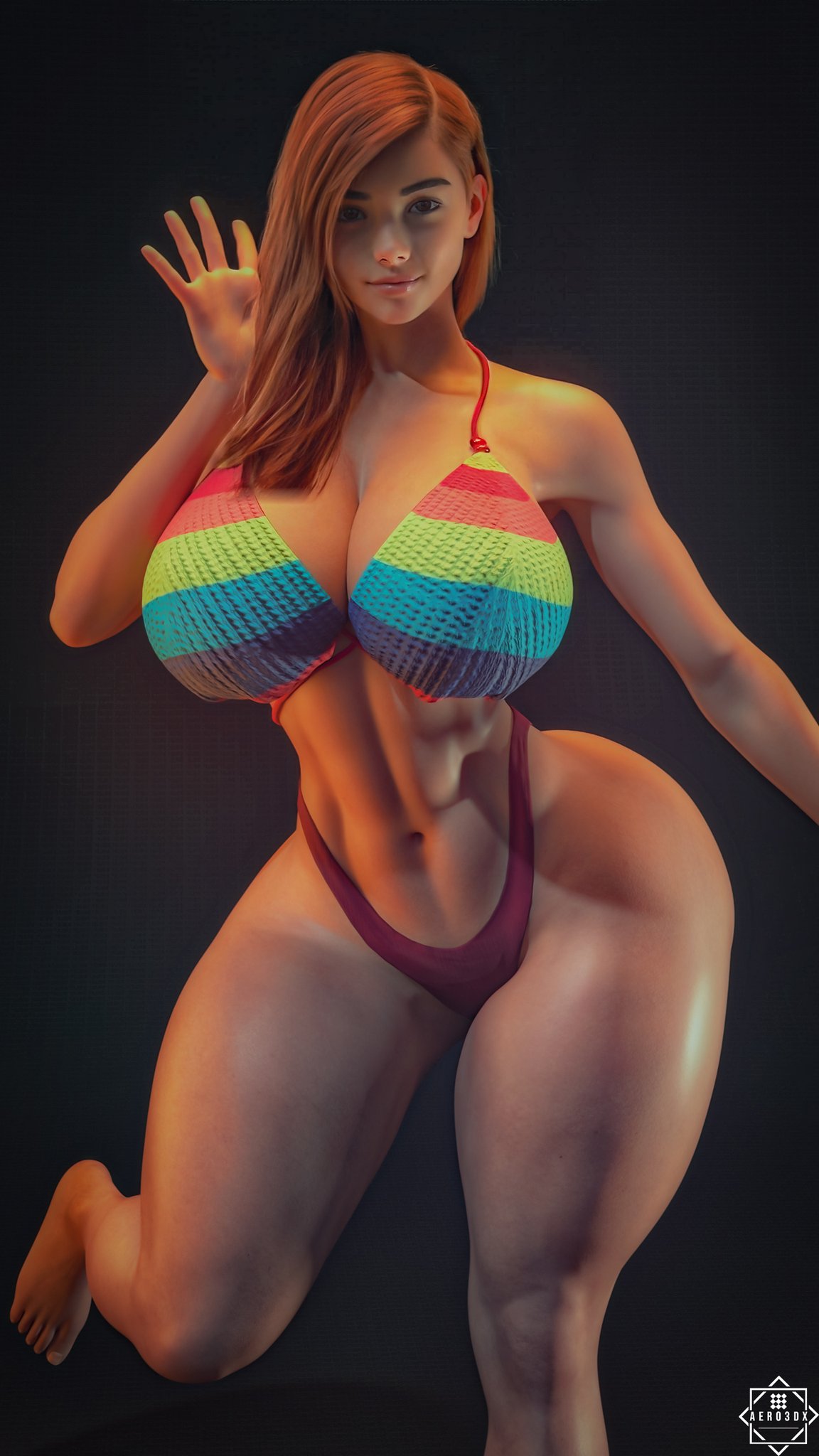 1girls 3d aero3dx artist_name big_breasts bikini bikini_bottom bikini_top breasts busty charlene_(aero3dx) female hips hourglass_figure human large_breasts legs light-skinned_female light_skin lips mirage3dx original original_character shiny shiny_skin slushe_(website) swimsuit thick_legs thick_thighs thighs voluptuous watermark wide_hips