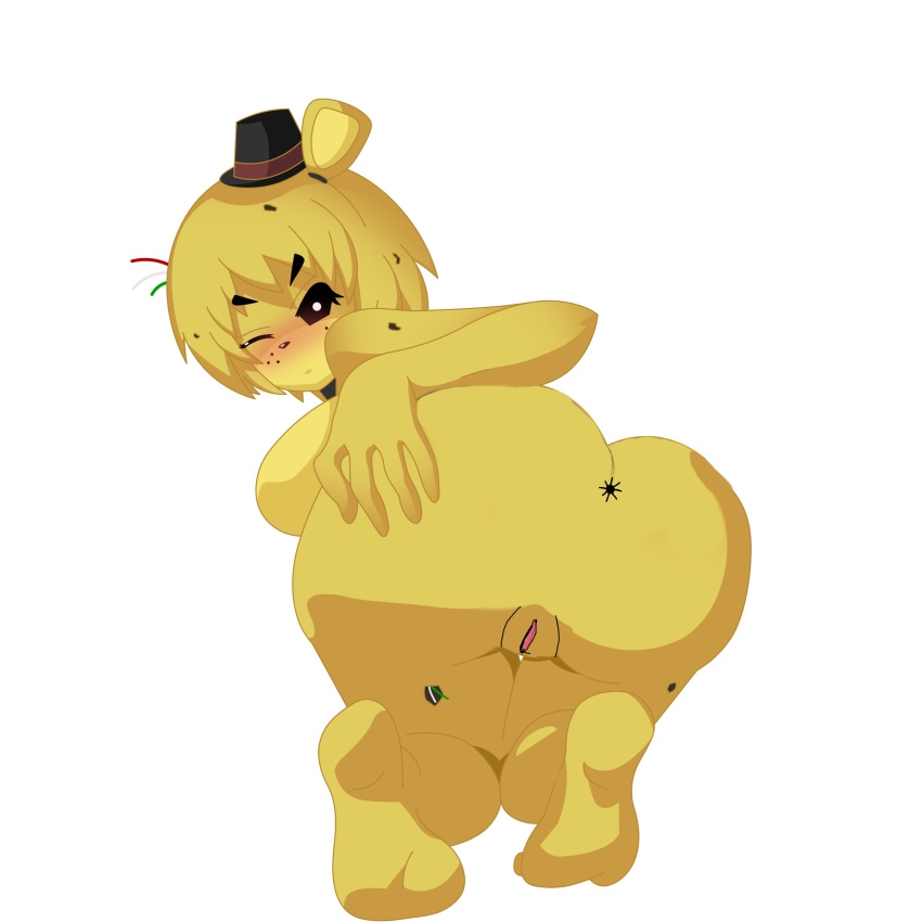 1girls, ass, bad edit, breasts, edit, edited, edited art, female, female only, five nights at freddy's, five nights in anime, fnia, golden freddy, golden freddy (fnaf), golden freddy (fnia), pussy, rule 63, scottgames, solo, tagme, transparent background