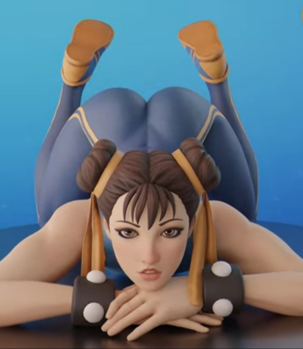1girls, 3d, ass, brown eyes, brown hair, chun-li, female, female only, solo, street fighter, tagme