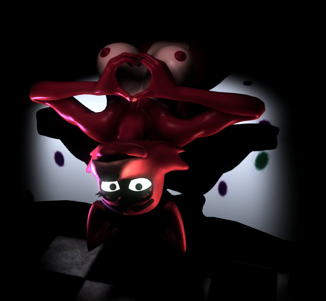 1girls, 3d, animatronic, anthro, areola, areolae, breasts, busty, eyelashes, eyes, female, five nights at freddy's, fnaf, fox, fox ears, foxy (fnaf), foxy (rubikon), fur, furry, hourglass figure, looking at viewer, nipples, pose, red fur, red hair, rubikon (artist), solo, virtamate, voluptuous, white fur, white hair