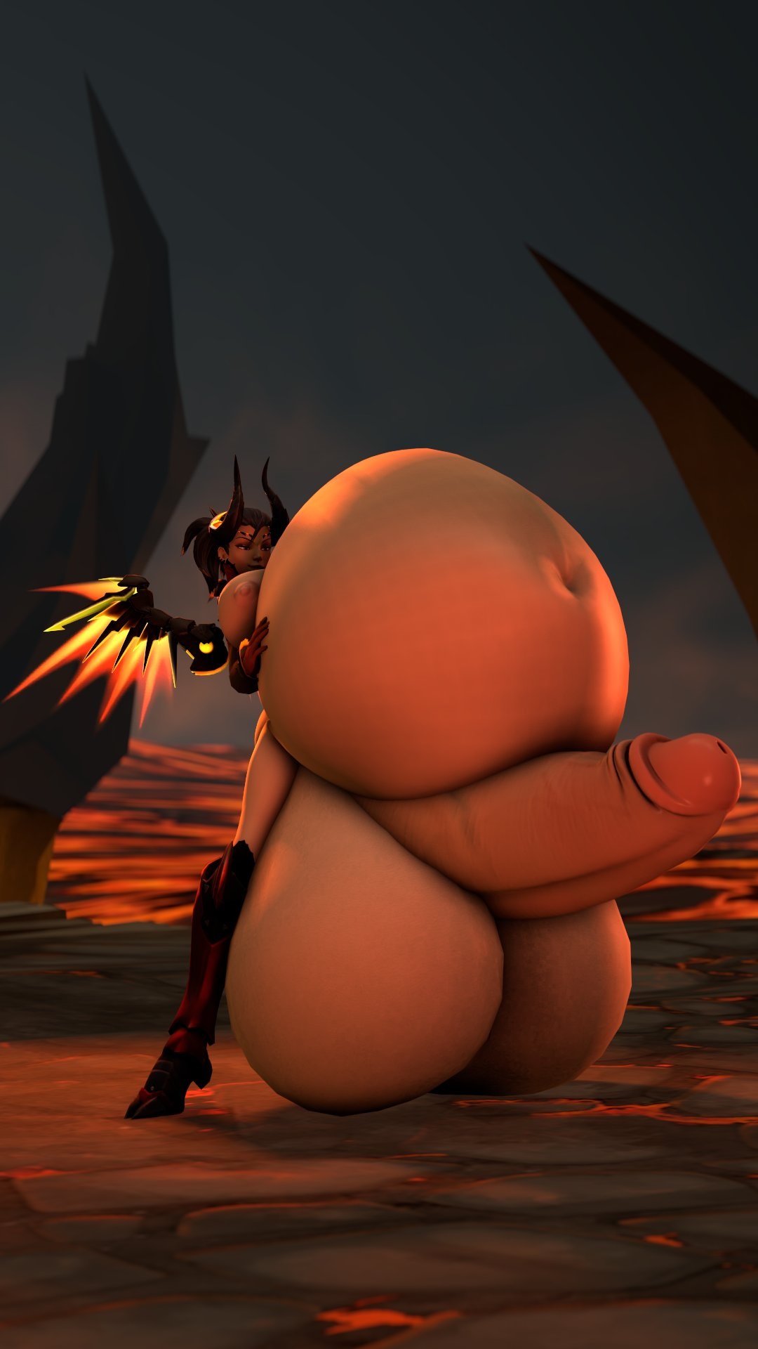 1futa 3d ass black_hair breasts demon demon_girl demon_horns demon_wings devil_mercy full-package_futanari futa_only futanari gigantic_penis gigantic_testicles heisenburger52 huge_ass huge_belly huge_breasts huge_cock huge_penis huge_testicles hyper hyper_balls hyper_belly hyper_penis hyper_pregnancy mercy mostly_nude nude nude_futanari overwatch pregnant pregnant_futa ready_to_pop solo solo_futa source_filmmaker