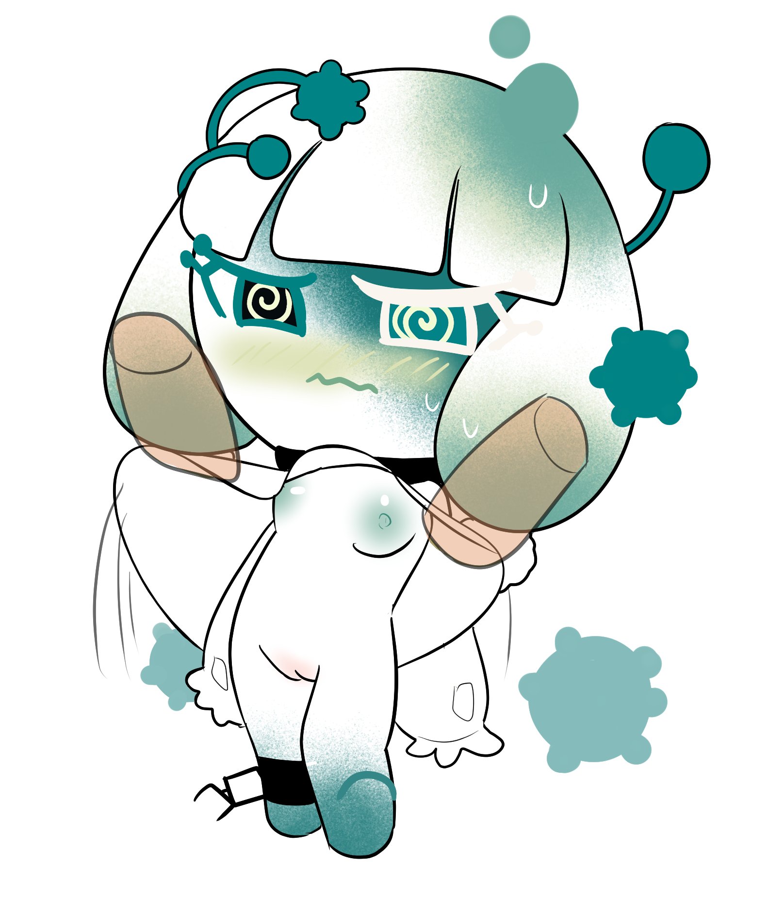 1anon, 1boy, 1boy1girl, 1girls, aged up, anon, anonymous male, cookie run, cookie run kingdom, female, kuwoesque, pom-pom dough cookie, tagme