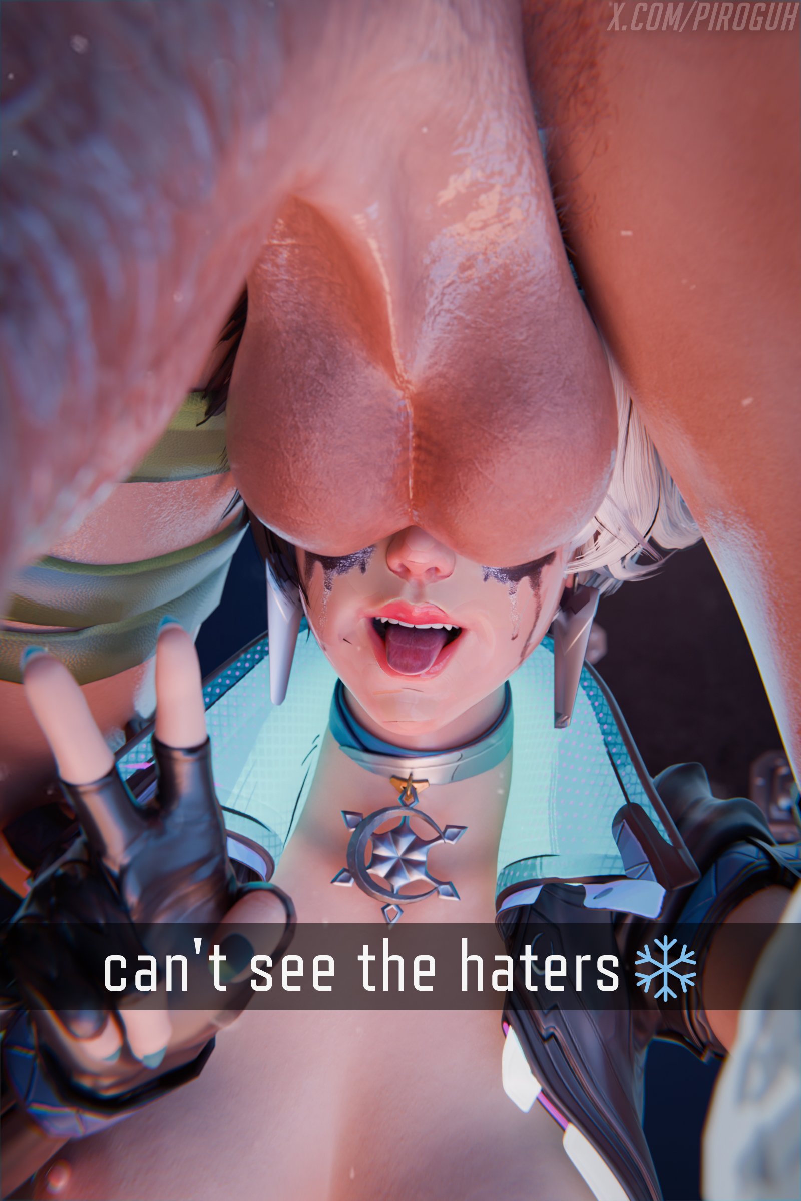 1futa, 1girls, 3d, areolae, balls on face, big penis, breasts, cant see the haters, female, futa on female, futanari, huge balls, huge cock, human, large penis, luna snow, marvel, nipples, peace sign, piroguh, rogue (x-men), selfie, small breasts, snapchat, text