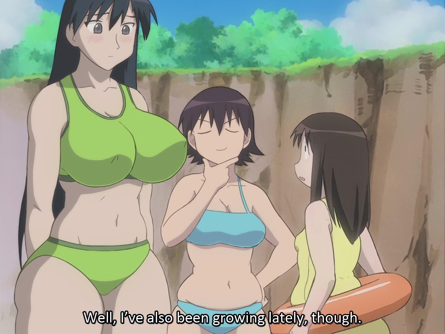 azumanga daiou, big breasts, chet rippo, edit, osaka ayumu kasuga, sakaki, screenshot edit, the tits of mio, tomo takino