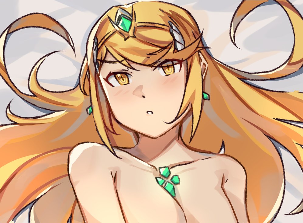 1girls blonde_hair breasts core_crystal graysheartart mythra nintendo nude tagme xenoblade_(series) xenoblade_chronicles_2