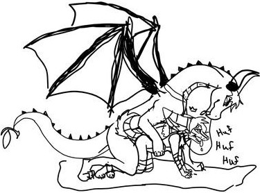 2error404 barebone doggy_style dragon error furry maned_wolf nude orgasm original_character penetration size_difference tail tongue uncolored