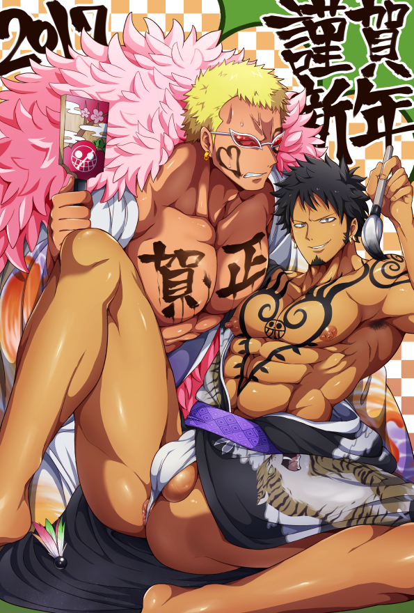 2boys, donquixote doflamingo, gay, male, male only, one piece, tagme, trafalgar law, yaoi, ygyg2200