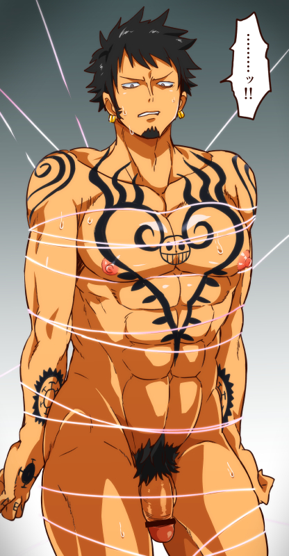 1boy black_hair censored chest_tattoo gay ito_ito_no_mi male male_only nude nude_male one_piece restrained solo tagme tattoo trafalgar_law yaoi ygyg2200