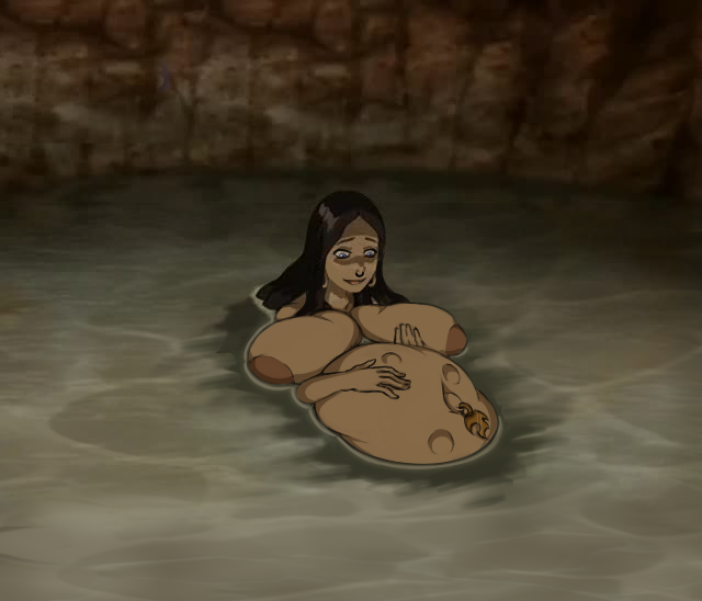 1girls aged_up avatar_the_last_airbender belly big_belly big_breasts brown_hair captainsoapbeard dark-skinned_female dark_skin earrings female gigantic_breasts hand_on_belly hand_on_breast huge_belly huge_breasts katara large_breasts milf navel_piercing pregnancy pregnant ready_to_pop solo water