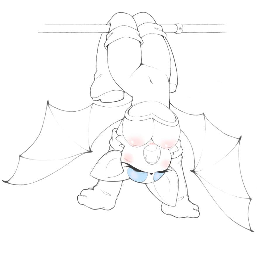 anthro, bat, bat wings, female, makeup, rouge the bat, sonic (series), tusks, upside-down
