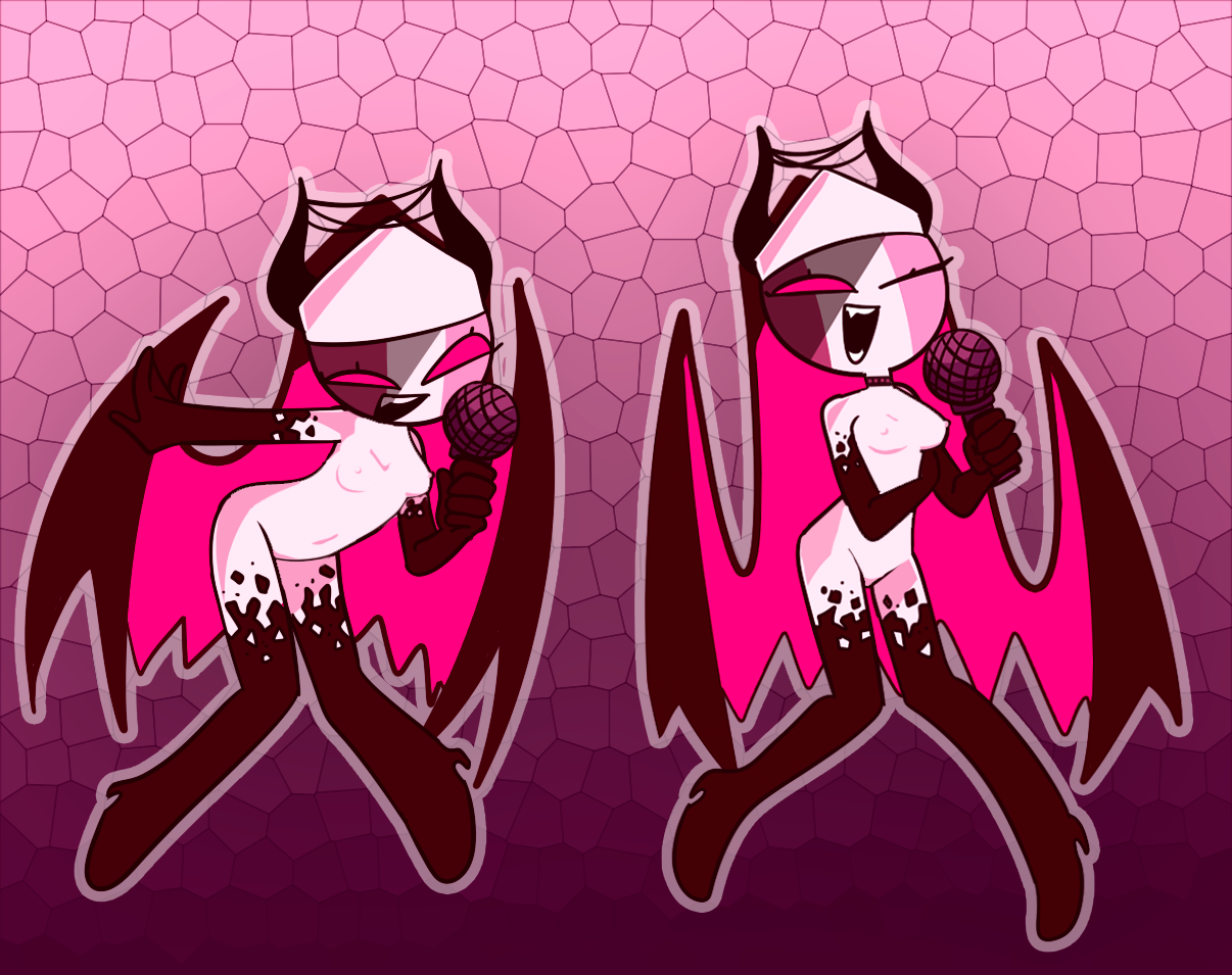 1girls, boobs, breasts, demon, demon girl, female, female only, friday night funkin, friday night funkin mod, medium breasts, mid-fight masses, mid-fight masses (fnf mod), naked, no nipples, nude, nun, nun outfit, pink bodyq, pink eyes, pink nipples, pink skin, sarvente (demon form), sarvente (dokki.doodlez), sarvente (friday night funkin), solo, solo female, succubus, tits, wings
