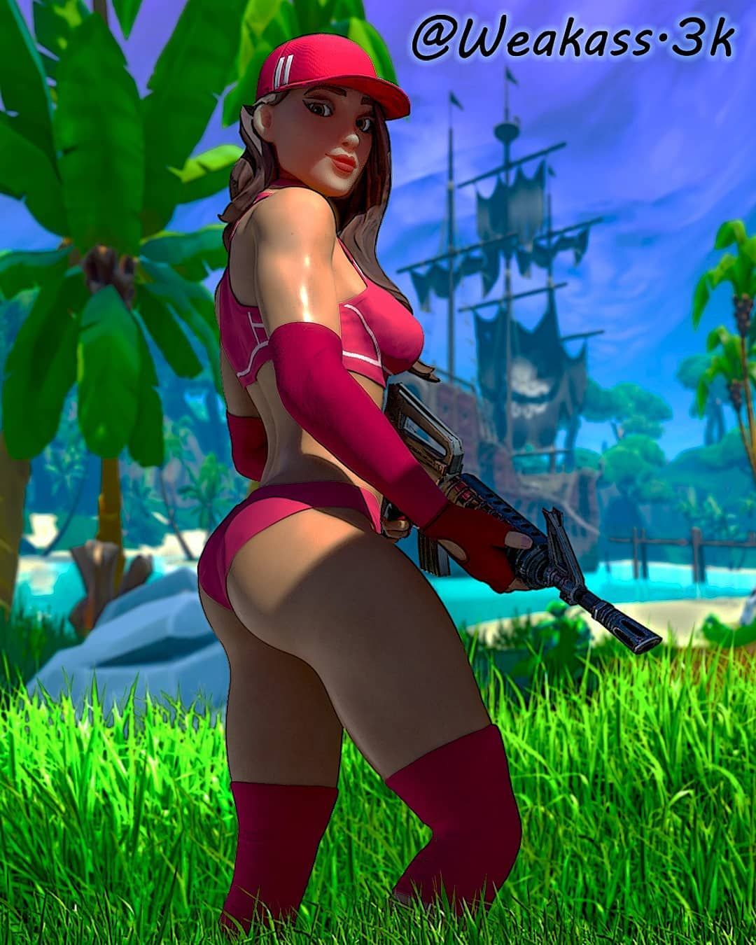 1girls, 3d, female, fortnite, ruby (fortnite), tagme