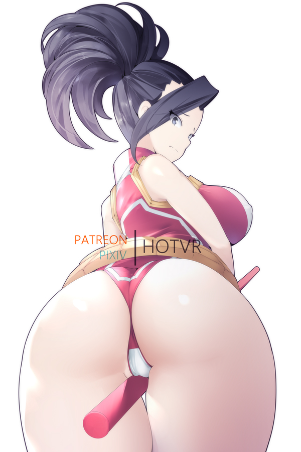1girls, arms under breasts, ass, ass focus, back, back view, belt, between legs, big ass, big breasts, big butt, black eyes, black hair, black-haired female, breasts, cameltoe, clothed, ear, eyebrows, eyebrows visible through hair, female, female focus, female only, hair, hair over one eye, hero outfit (mha), hotvr, human, human female, large ass, leotard, light-skinned female, long hair, looking at viewer, looking back, momo yaoyorozu, momo yaoyorozu (hero outfit), my hero academia, nipple bulge, partially visible vulva, pokies, ponytail, pussy, sideboob, solo, solo female, superheroine, thick thighs, thighs, viewed from below, weapon, worried, worried expression