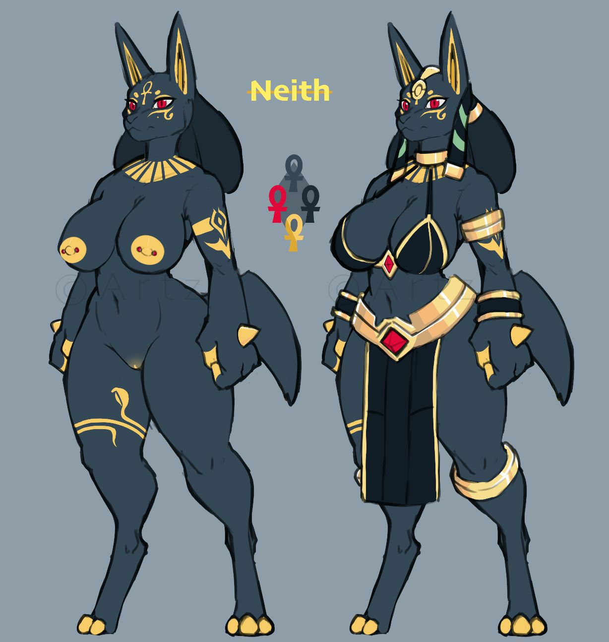 1girls, artz, breasts, female, lucario, pokemon, pokemon (species), pussy