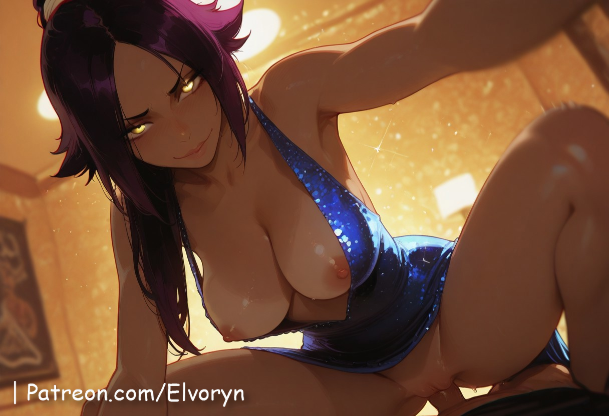 1boy, 1girls, ai generated, ass, athletic, athletic female, big ass, big breasts, bleach, breasts, cowgirl position, dark skin, dark-skinned female, dark-skinned male, duo, elvoryn, female, female on cloth, female on top, fit female, huge ass, interracial, kemonomimi, large breast, male, muscular, muscular female, penis, penis in pussy, pussy, sex, shihouin yoruichi, slim waist, tanlines, thick ass, thick thighs, vaginal penetration, wide hips