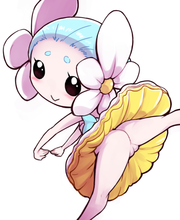 10s anus blue_hair blush blush_stickers female hair_ornament highres level-5 looking_at_viewer looking_back nollety pussy spoilerina yo-kai_watch youkai_watch