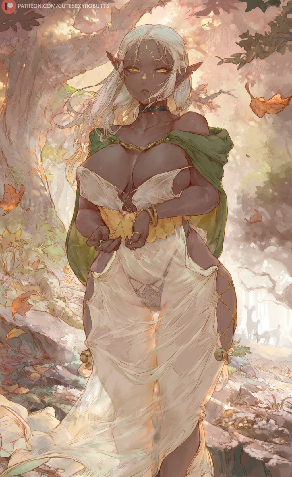 1girls, 2025, 2d, ass cleavage, big breasts, big thighs, breasts, busty, cithis, cleavage, cleavage cutout, clothed, clothed female, curvaceous, curvaceous female, curvy, curvy female, cutesexyrobutts, dark skin, dark-skinned female, dress, dungeon meshi, elf, elf ears, elf female, female, female only, hip cleavage, lingerie, lingerie panties, panties, panties visible through clothing, solo, solo female, thick hips, thick legs, thick thighs, thighs, thong visible, voluptuous, voluptuous female, white hair, wide hips