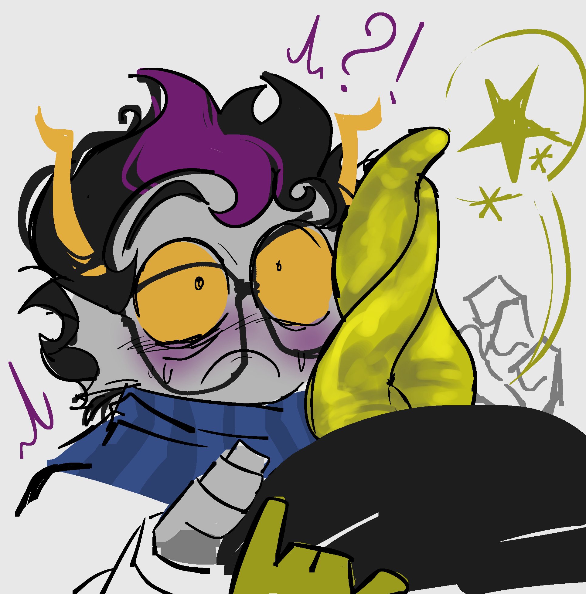 2boys, alien, alien genitalia, alien humanoid, alien penis, aradidnt, black hair, black hair male, color, colored, colored skin, crackship, cuckkat, diphallia, diphallism, double penis, eridan ampora, fin, fins, gay, glasses, grey skin, headgear, headwear, homestuck, homestuck troll, horn, horns, humanoid, humanoid alien, male, male focus, male only, mituna captor, multi genitalia, multi penis, multiple penises, penis, rarepair, short hair, short hair male, tentabulge, tentacle, troll, unusual genitalia, unusual penis, yaoi