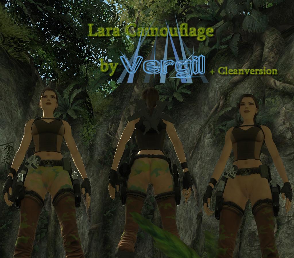 1girls 3d bottomwear dual_pistols female female_only human lara_croft lara_croft_(classic) pussy solo tagme thighhighs tomb_raider vergil_(artist)