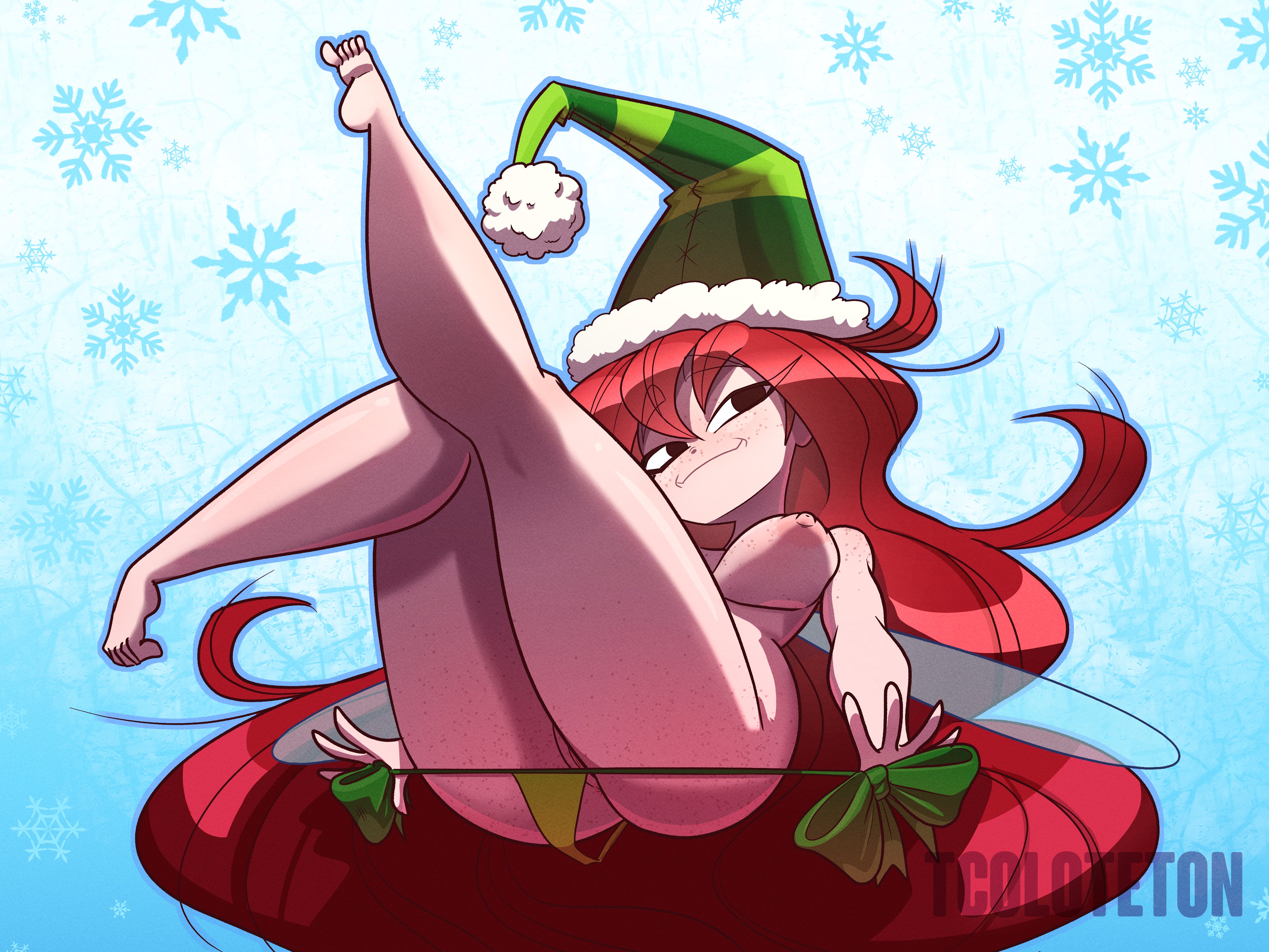 1girls, 4:3, ass, betilla (rayman), blush, breasts, erect nipples, fairy, fairy wings, feet, feet up, female, goopabloopa, long hair, looking at viewer, naughty face, nipples, nude, nymph (rayman), panties, pinup, pussy, rayman (series), rayman origins, red hair, seductive, soles, soles female, tagme, tecoloteton, toes, toes scrunch, toes spread, ubisoft, undressing, wings