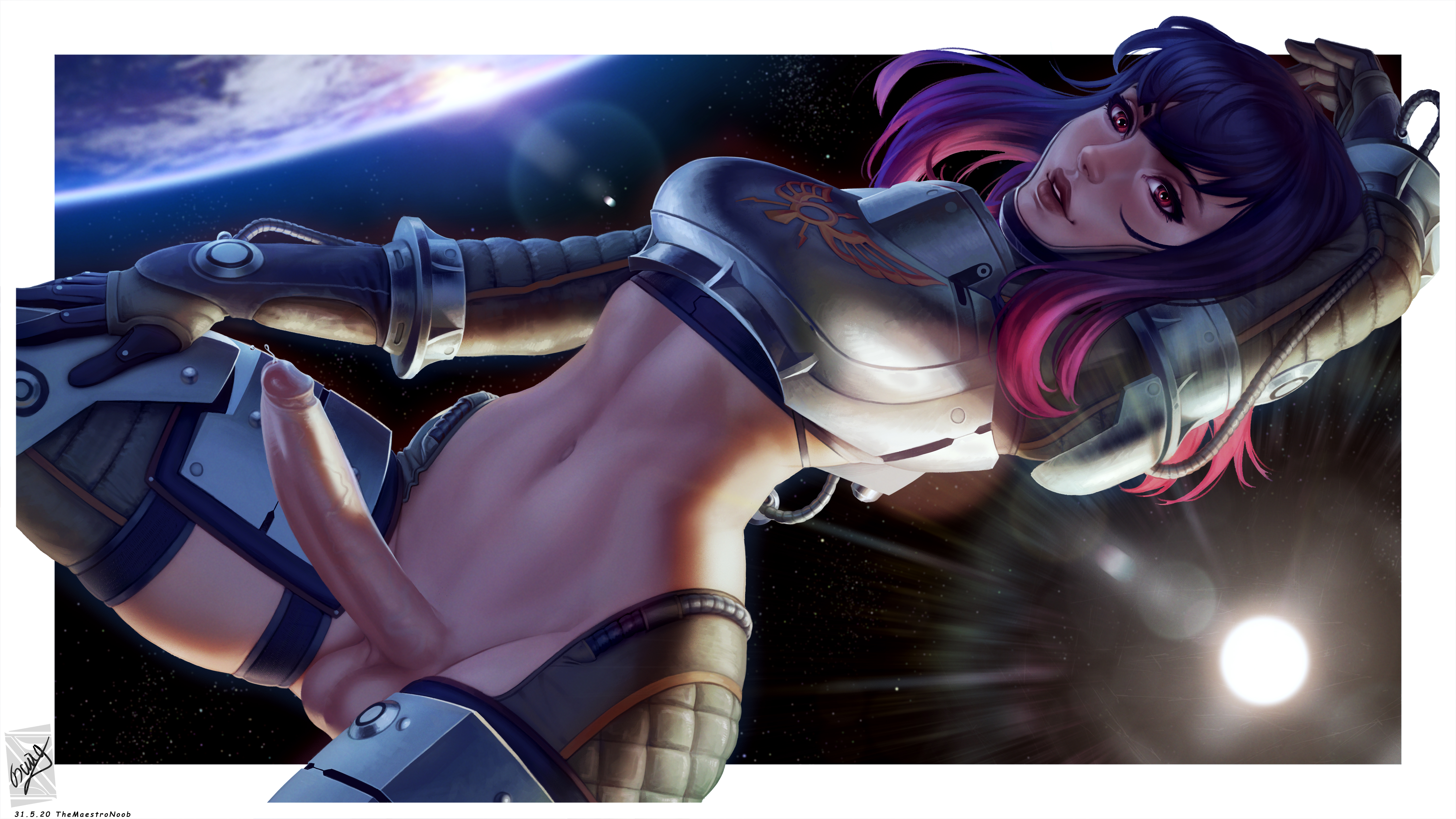 1futa, armor, astra militarum, balls, bottomless, breasts, curvy, erection, futa only, futa sans pussy, futanari, guardswoman (warhammer 40k), imperial guard, imperium of man, intersex, large breasts, large penis, penis, precum, precum drip, solo, themaestronoob, warhammer (franchise), warhammer 40k