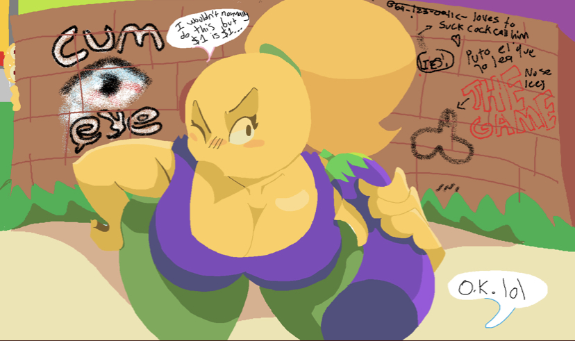 annoyed anthro big_breasts breasts curvaceous curvy dialogue eggplant emoji emoji_(race) emoji_slut emojifam_(sssir8) handjob humor iphone large_breasts looking_at_viewer meme menyo no_outlines ponytail prostitution tank_top tights yellow_body yellow_hair yellow_skin yoga_pants