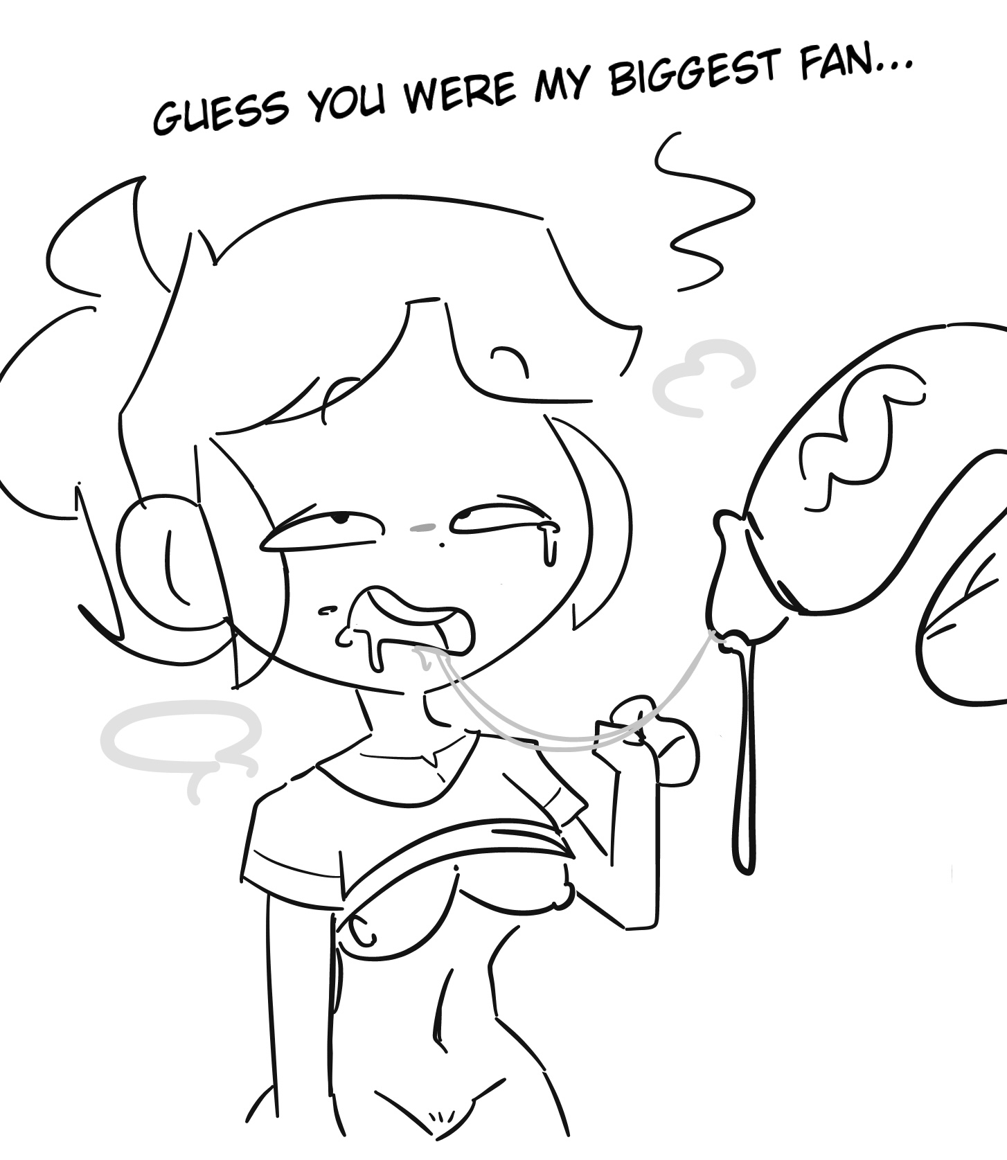 after fellatio, big penis, breasts, clothing, cum, cum in mouth, cum inside, dialogue, drool string, drooling, female, fucked silly, large penis, male, male/female, penis, perla (scribblejuice), saliva, saliva string, saliva trail, scribblejuice, slobbyslapper, small breasts, smaller female, sssir, sssir8, youtube, youtuber
