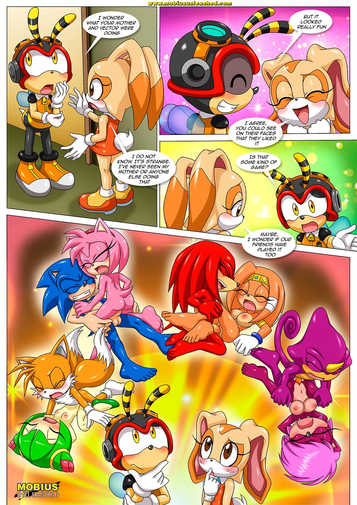 a_new_play_(comic) amy_rose ass balls bbmbbf blush breasts charmy_bee comic cosmo_the_seedrian cream_the_rabbit espio_the_chameleon female knuckles_the_echidna male male/female miles_tails_prower mobius_unleashed nipples nude palcomix penis pussy sega sex sonia_the_hedgehog sonic_(series) sonic_the_hedgehog sonic_underground sonic_x team_sonic tikal_the_echidna vaginal vaginal_penetration vaginal_sex