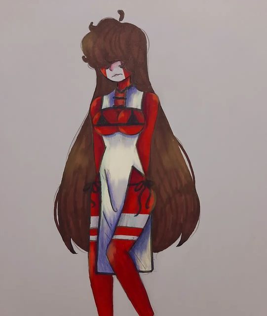 1girls 2021 :< anthro bare_legs black_clothing blush brown_hair clothed_female clothing countryhumans countryhumans_girl covered_eyes dress female female_focus hips legs long_hair long_legs ludmi_country nervous only_female peru peru_(countryhumans) peruvian peruvian_clothes peruvian_flag red_body red_skin semi_nude shading small_breasts white_clothing wild