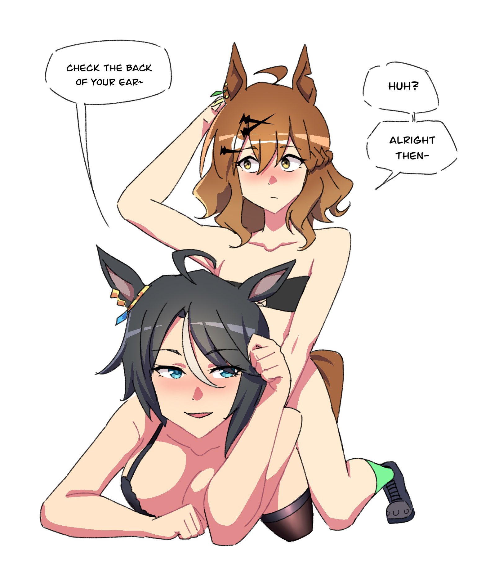 ambiguous penetration, comic, english text, female, fuji kiseki (umamusume), futanari, jungle pocket (umamusume), magic, magic trick, tagme, the freakin' yui, umamusume, umamusume pretty derby, umamusume: beginning of a new era, yuri