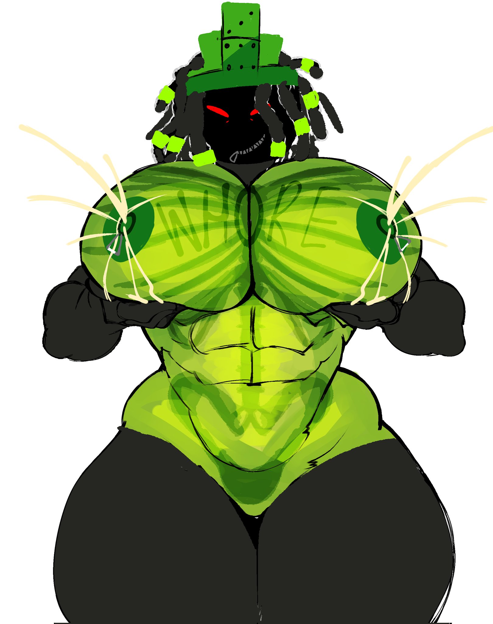 1girls, 1x1x1x1, 1x1x1x1 (forsaken), big tits, black body, black skin, breastmilk, breasts, busty, engorged breasts, forsaken (roblox), freeposers, green nipples, gushing breastmilk, gushing milk, huge tits, lactating, lactation, milk, red eyes, roblox, roblox game, robloxian, solo, solo focus, thighs, translucent body, wide hips, zipper mouth