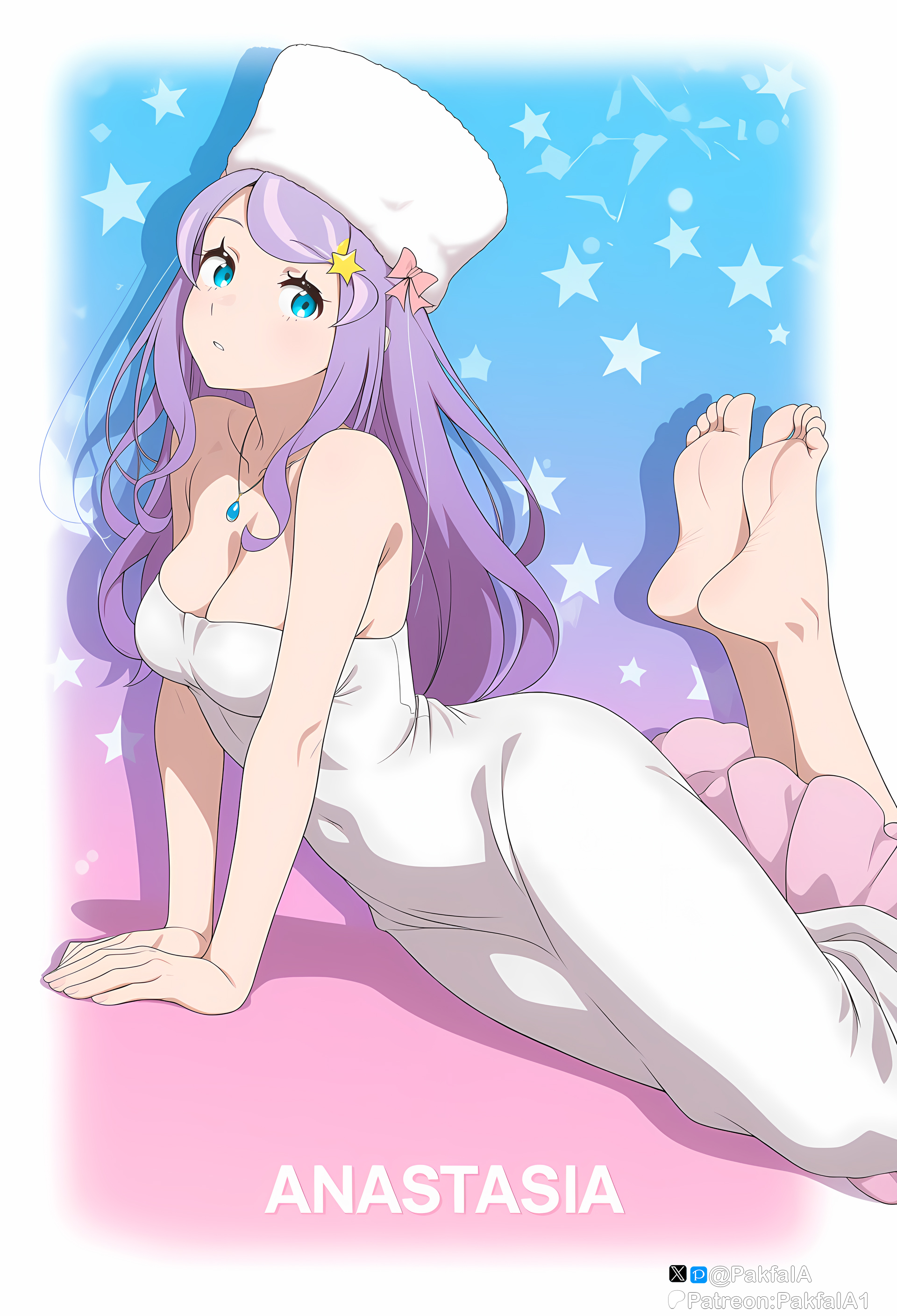 1girls, ai assisted, amazing body, anastasia hoshin, ankles, arched back, arched soles, bare shoulders, barefoot, belly, belly button, belly cutout, belly fetish, belly outline, big breasts, blue eyes, breasts, child bearing hips, craving cum, cum tribute material, feet, feet fetish, feet up, fertile hips, foot fetish, hands together, hat, hi res, hips, hips focus, hips outline, hips wider than shoulders, hot chick, innocent, legs together, long dress, long hair, looking at viewer, midriff, midriff cutout, midriff exposed, midriff focus, midriff showing, navel, navel cutout, navel fetish, navel line, navel outline, pakfaia, perfect belly, perfect body, perfect feet, perfect soles, purple hair, re:zero kara hajimeru isekai seikatsu, round breasts, seducing, seduction, seductive, seductive body, seductive look, seductive pose, sexy, sexy body, sexy female, slender, slender athletic build, slender body, slender build, slender frame, slender thighs, slender waist, soles, suggestive, suggestive look, suggestive pose, suggestive posing, toes, tummy, violet hair, white dress, wide hipped female, wide hips