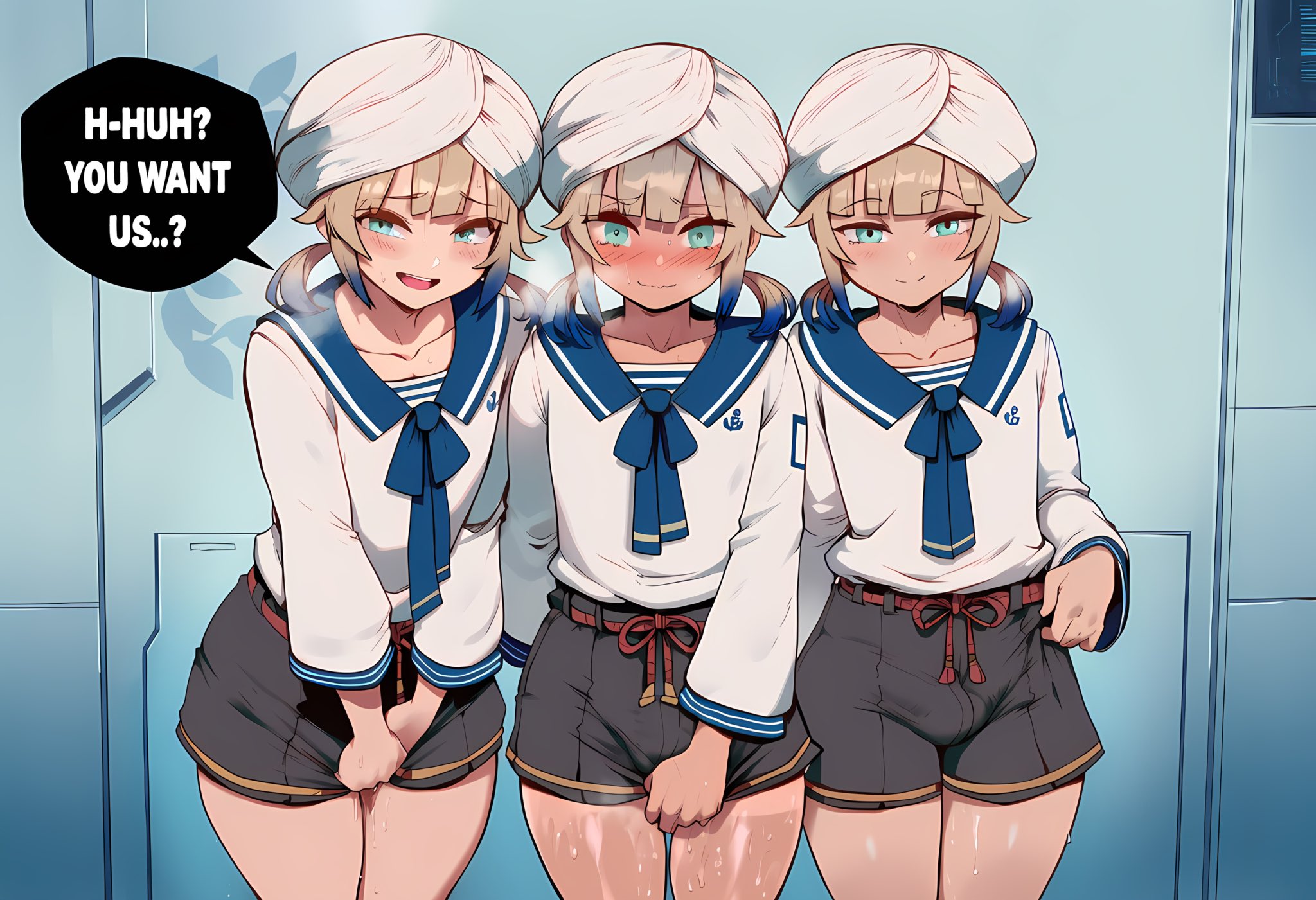 ai generated, femboy only, genlation, nemo (fate), short shorts, tagme