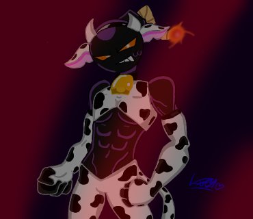 1boy black_skin cosplay cow_print femboy friday_night_funkin solo whitty