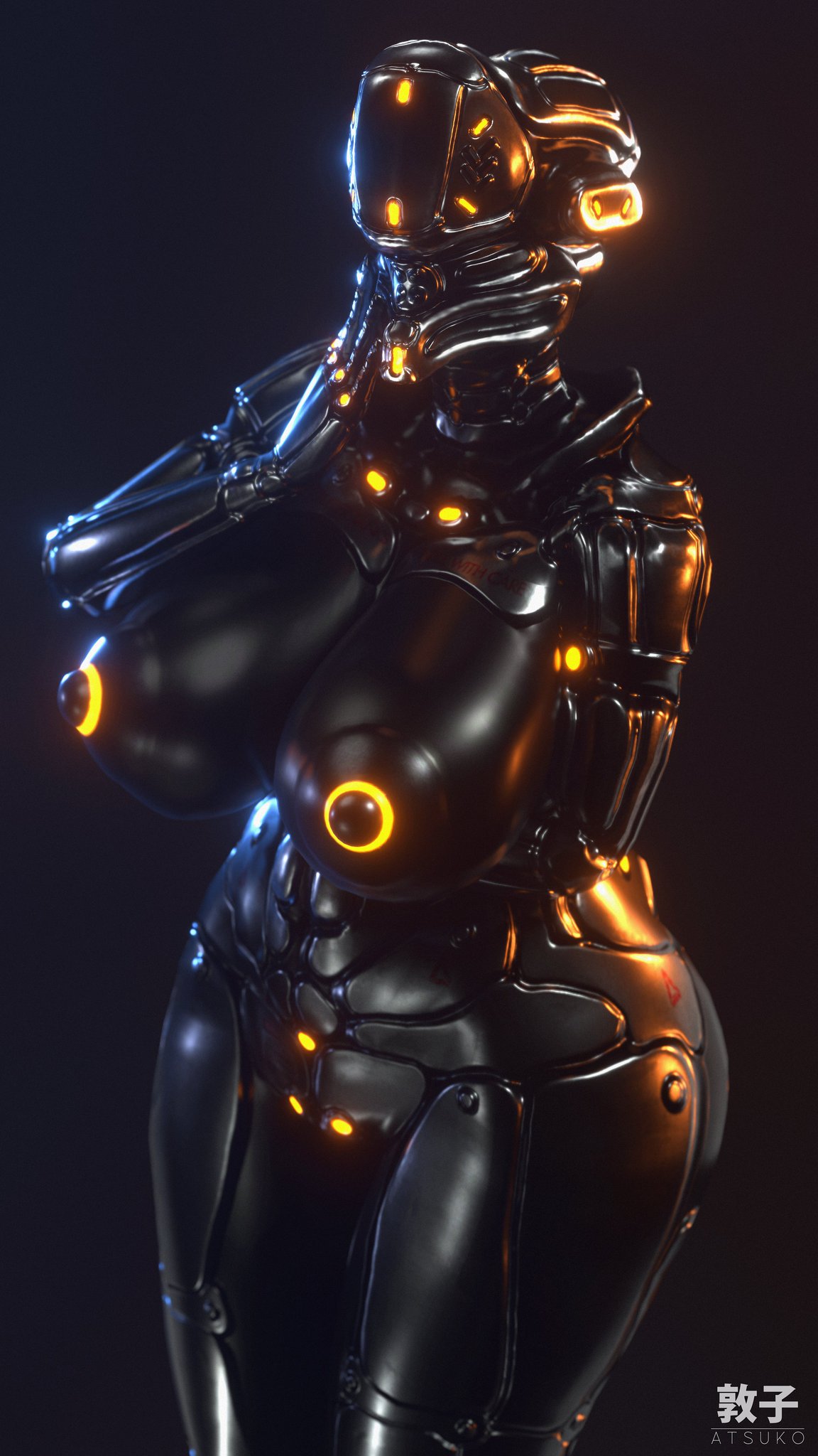 1girls, 3d, alien, alien girl, alien only, ass, atsuko (artist), big ass, big breasts, big butt, blender, blender (software), breasts, busty, cleavage, curvy, curvy figure, female, female only, large breasts, nipples, novka, oc, robot, robot girl, robot humanoid, solo, solo female, thick, thick ass, thick thighs, thighs, watermark, wide hips