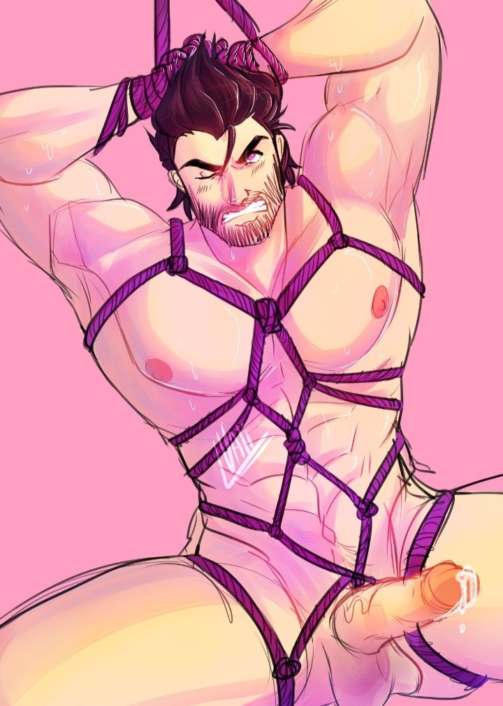 1boy, abs, areola, areolae, armpits, arms up, artist request, artist signature, ass, balls, bara, beard, belly button, black hair, blush, bodily fluids, bondage, captured, cum, cum drip, cum dripping, cum on body, cum on lower body, cum string, cum trail, erection, facial hair, foreskin, full color, gay, genital fluids, genitals, hair, hands behind head, human, karmaland, karmaland 4, looking at viewer, male, male only, mcyt, minecraft, minecraft youtubers, muscles, muscular, muscular male, naked, nipples, nude, one eye closed, pecs, penis, pink background, pink nipples, precum, precum drip, precum string, presenting, presenting penis, pubes, pubic hair, purple eyes, rope, rope bondage, rope harness, shibari, signature, simple background, source request, spiky hair, spread legs, spreading, squatting, submissive male, sweat, sweatdrop, sweating, tagme, teeth, testicles, thighs, tied, tied hands, tied legs, twitch, twitch streamer, twitch.tv, twitter, twitter username, uncircumcised, uncut, vegetta777, vein, veiny, white body, white skin, yaoi, youtube, youtube hispanic, youtuber, youtubers
