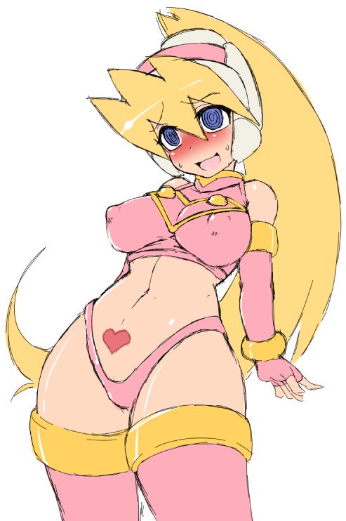 alternate_costume ciel_(mega_man) erect_nipples mega_man mega_man_zero micro_bikini mind_control puffy_nipples semikichi tagme