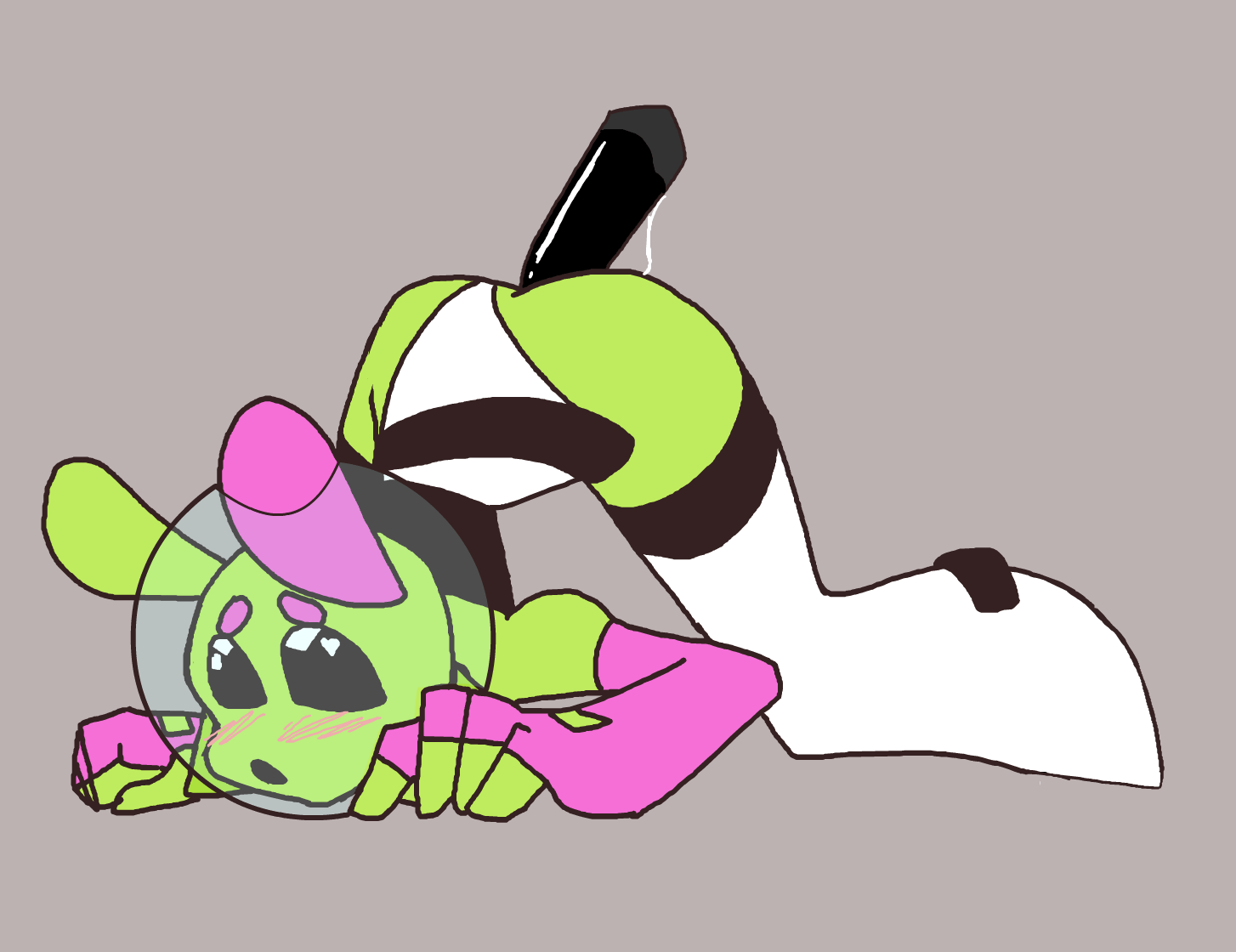 alien, anal, anal insertion, anal penetration, anal sex, animated, animation meme community, antennae, artist request, ass, ass up, bare shoulders, black eyes, black sclera, blush, blushing, eyebrows, female, female focus, female penetrated, full body, green body, green skin, heart-shaped pupils, hips, humanoid, looking pleasured, male, male penetrating, male penetrating female, male/female, open mouth, penetration, penis in ass, pleasured, solo, sploot (unknownspy), tagme, thick, thick thighs, thighs, unknownspy, white pupils, wide hips