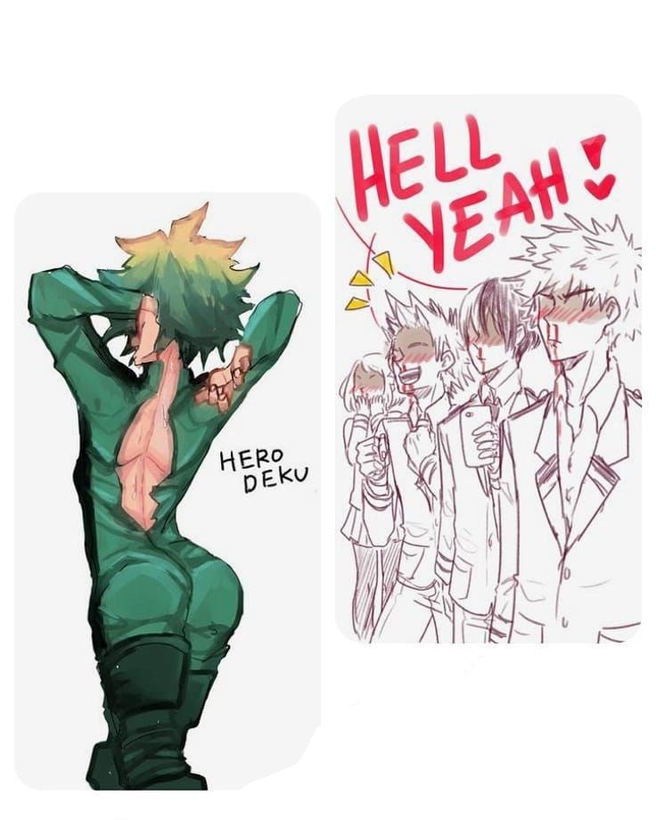 4boys, ass, bakugou katsuki, blush, blush lines, boku no hero academia, eijirou kirishima, english text, female, femboy, hero outfit (mha), izuku midoriya, katsuki bakugou, kirishima eijirou, male, male focus, male only, midoriya izuku, multiple boys, multiple males, my hero academia, nosebleed, ochako uraraka, phone, school uniform, shouto todoroki, smartphone, todoroki shouto, undressing, unzipped bodysuit, uraraka ochako, watching