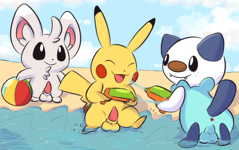 anus backsack balls beach beach_ball chinchilla eyes_closed fur furry minccino mincheeto nude_beach oshawott penis pikachu pokemon pokemon_(species) semi-anthro tagme tail water water_gun