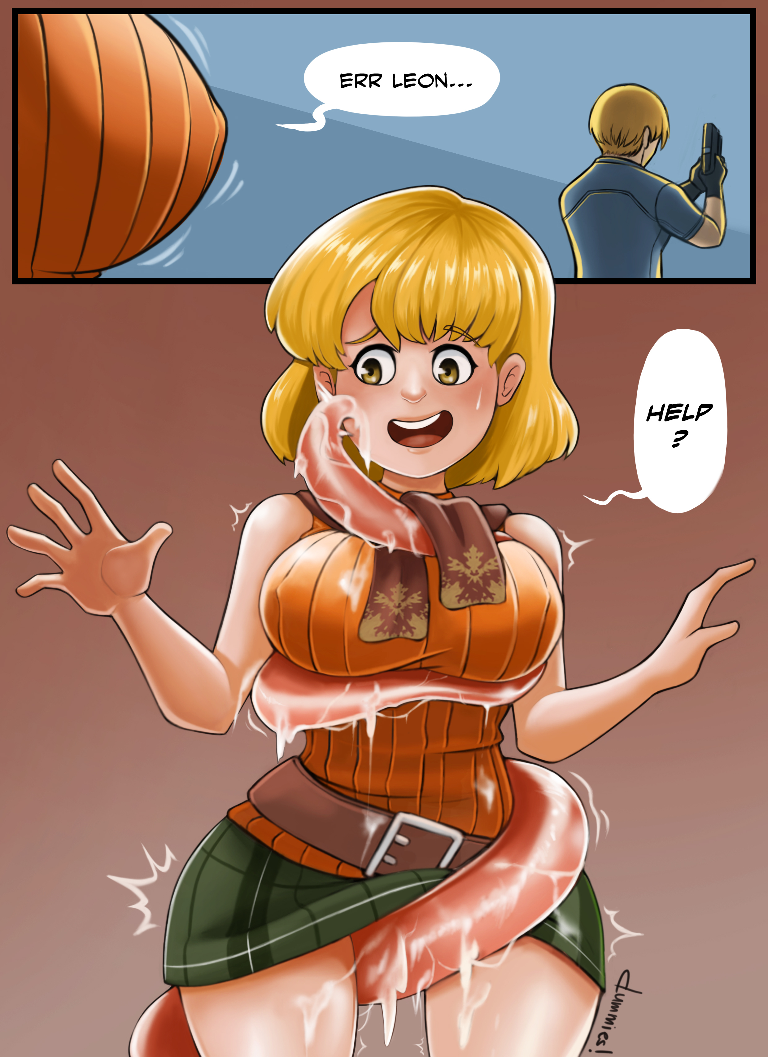 ashley graham, ashley graham (brooke elizabeth mathieson), blonde hair, breasts, busty, capcom, female, huy, miniskirt, pummies, resident evil, resident evil 4, short hair, skirt, tagme