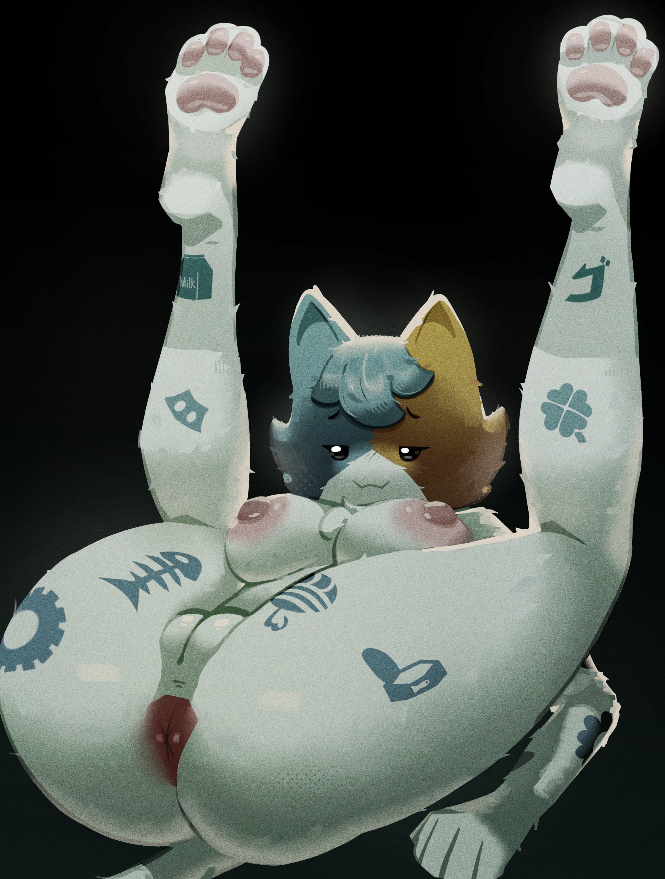 1girls, anthro, anus, ass, breasts, cate meowdy (fortnite), epic games, feet, female, female only, fortnite, fortnite: battle royale, fur, furry, furry female, furry only, legs up, pawpads, paws, pussy, solo, solo female, tagme, tylermissft
