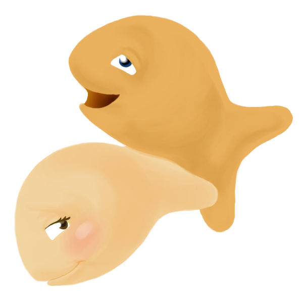 brooke_(goldfish_crackers) finn_(goldfish_crackers) food goldfish goldfish_crackers mascot paint34