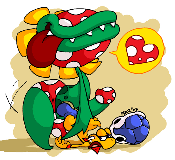 2007 2boys dendrophilia gay heart imminent_sex koopa koopa_troopa kooper mario_(series) nintendo paper_mario petey_piranha piranha_plant plant plant_humanoid praiz smooth_skin super_mario_sunshine tongue_out yaoi